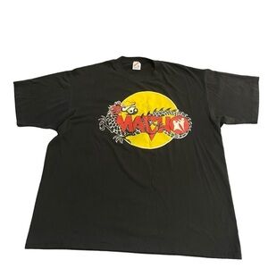 VTG Macho Dragon Graphic T-Shirt Black Single Stitch 90s Streetwear Tee 2X